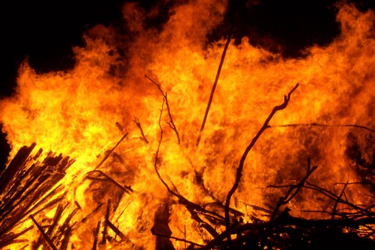 Fire after gas leakage in balaghat