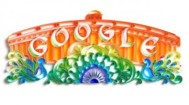 google ने तिरंगे से रंगा doodle