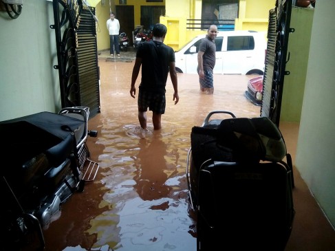 Rain trouble for people,House-filled water