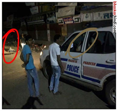 The young man, agitated on the road, was standing in the police station