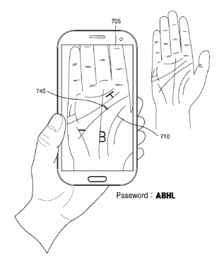 future samsung phones comes with palm scanning feature