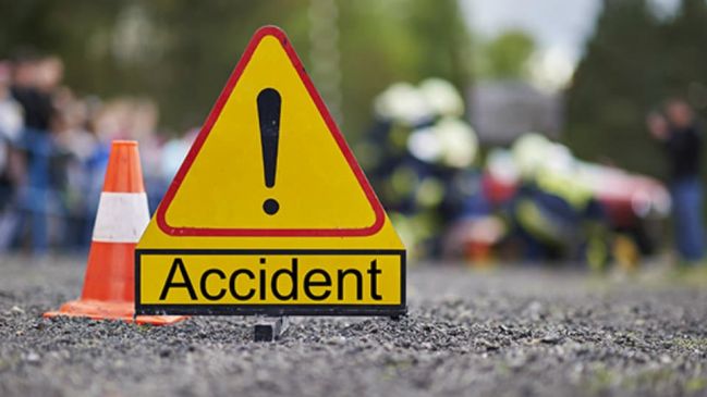 A biker died in road accident when he overtake a truck