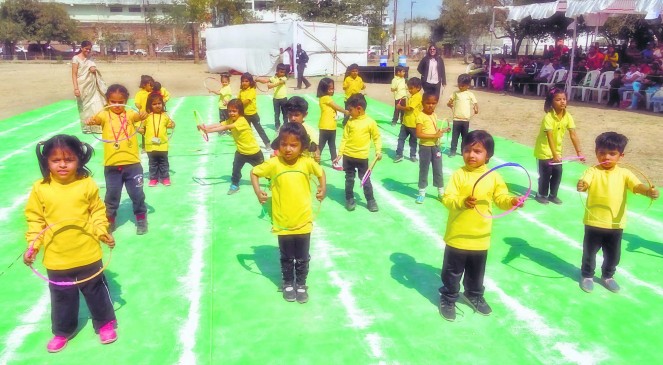 Childrens Talent showing on the annual sports day in Kangaroo Kids Preschool