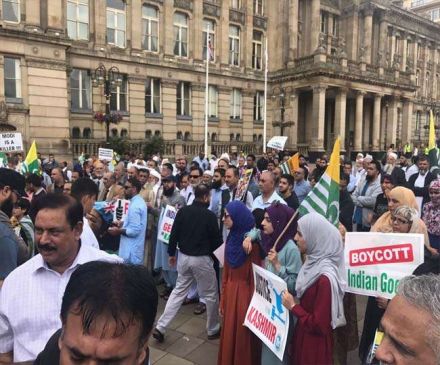 Clashes erupted outside the indian high commission in london
