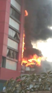 Fire in the kitchen of Crystal Restaurant in jabalpur, people saved