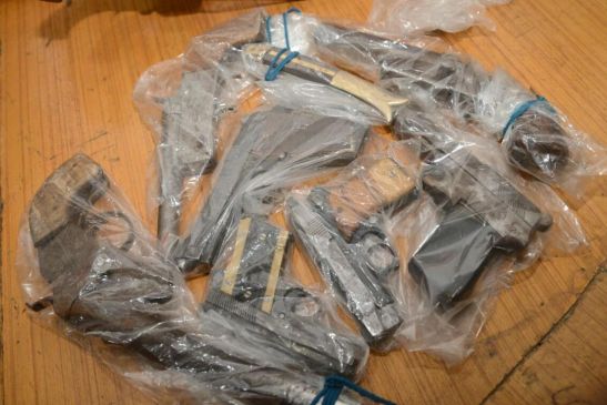 Four Italian pistol and revolver found near ganja smugglers