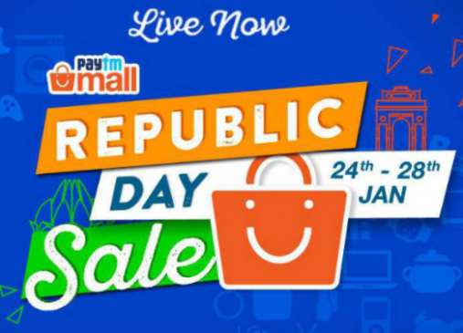 Paytm Mall Republic Day Sale Offers Cashbacks and Discounts on Smartphones, Laptops, and More.