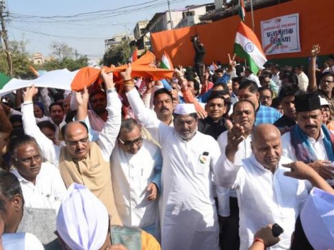 Political issue seen in Samvidhan bachao rally and tiranga yatra