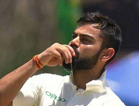 virat kohli complete century kissed engagement ring gave by anushka sharma virat kohli complete century kissed engagement ring gave by anushka sharma