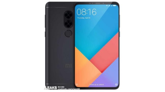 Xiaomi Redmi Note 5 Shows Small Bezels on the Front and New Rear Camera Design.