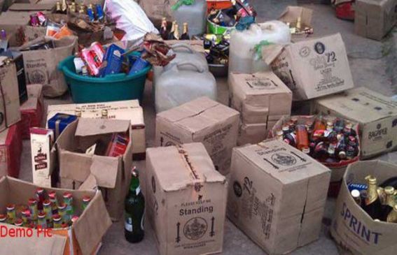 youth did not get job so he is selling illegal wine