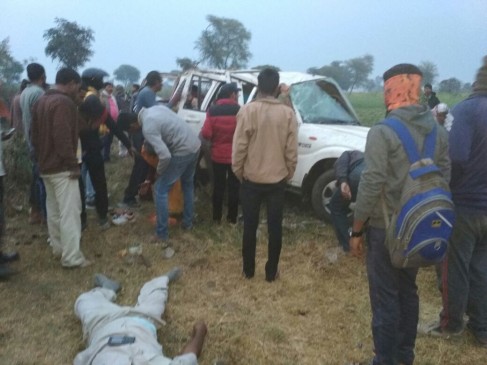Six people injured in scorpio accident in satna district