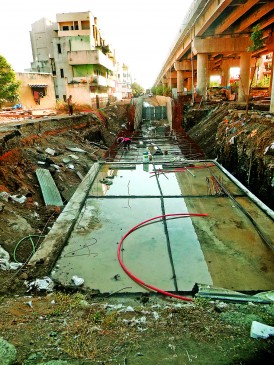 Railway underbridge on Koradi Road, Baba Farid Nagar Railway Crossing nagpur
