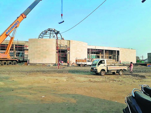 rajasthan sandstone used in New Airport Metro Station of nagpur