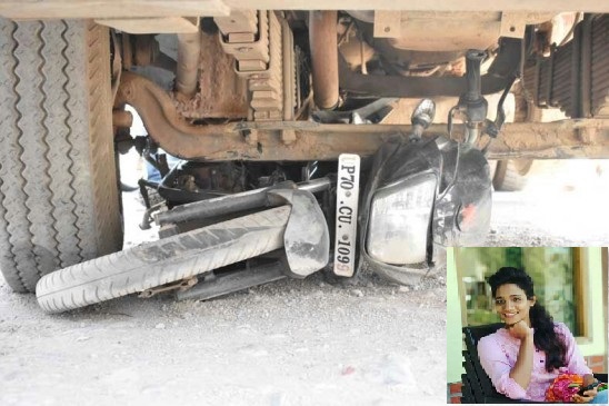 Schoolgirls death due to unbridled truck - 2 bike rider serious