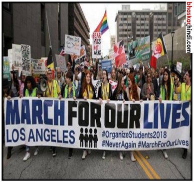 Thousands of US students demanding action against gun violence