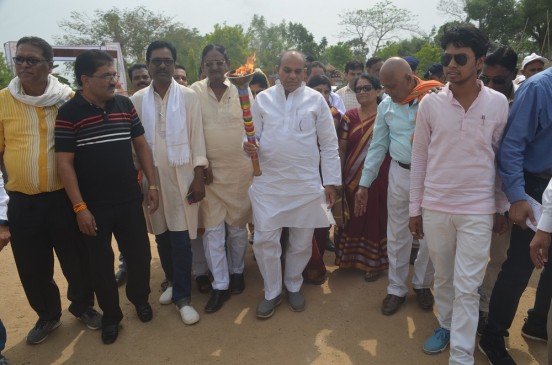 Bagga Olympics started with burning mashal in balaghat MP
