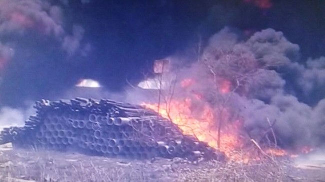 Fire in a factory producing irrigation instruments in jabalpur