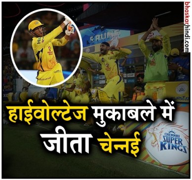 IPL 2018 : धोनी-रायडू के तूफान से CSK को मिली विराट जीत