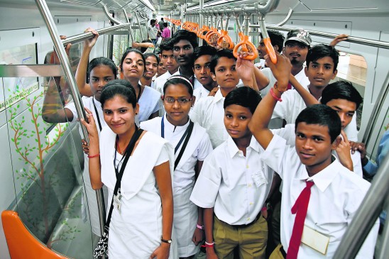 Peoples are enjoying metro joy ride, housefull from two weeks