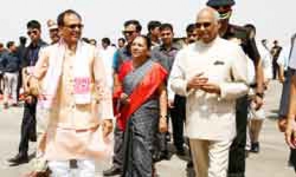 मध्य प्रदेश के दो दिवसीय दौरे पर राष्ट्रपति रामनाथ कोविंद, सागर पहुंचे