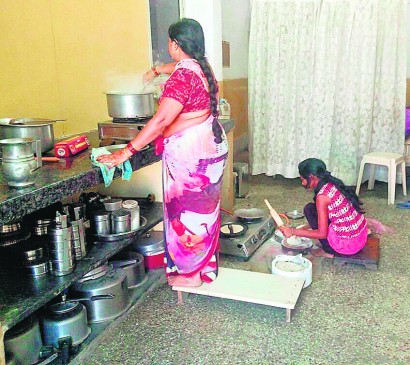 This kitchen is served hundreds of plates every morning and evening