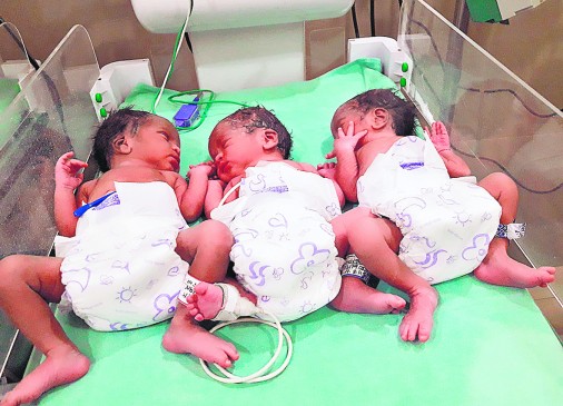 46 year old woman gave birth to 3 babies after 25 yrs of marriage