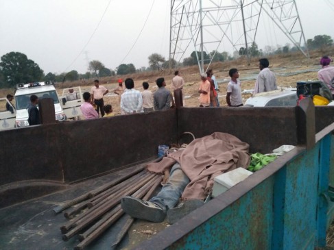 A laborer died of falling from 35-feet high tower of HT line