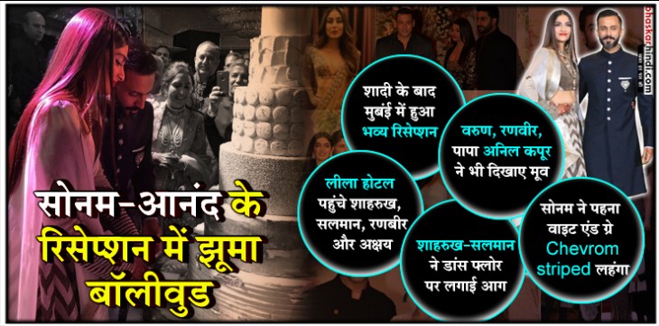 सोनम-आनंद के वेडिंग रिसेप्शन में दिग्गज सितारों ने की शिरकत