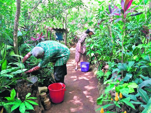 junkyard area of Samata Nagar police station converted into garden
