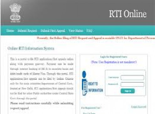 Right to Information Portal does not have login facility