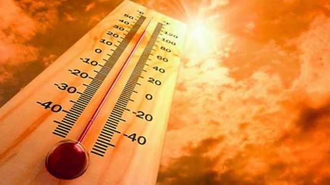 The temperature reached 45, the board showing the temperature gone shabby