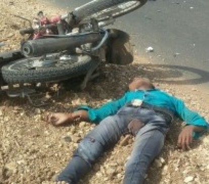 Two teenagers aboard a bike collided with an unknown vehicle, died