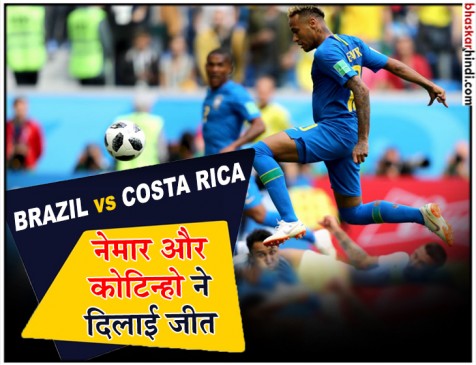FIFA World Cup 2018 : अंतिम पलों में जीता ब्राजील, कोस्टारिका बाहर FIFA World Cup 2018 : अंतिम पलों में जीता ब्राजील, कोस्टारिका बाहर