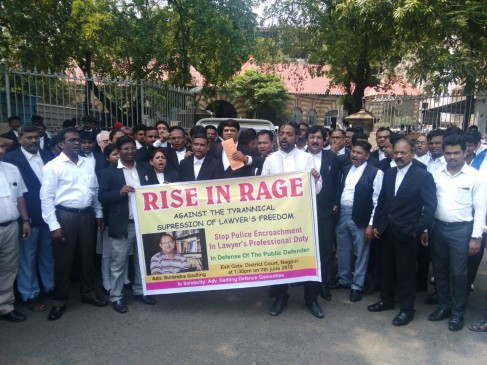 Lawyers protest against arrest of 5 workers including Gadgling