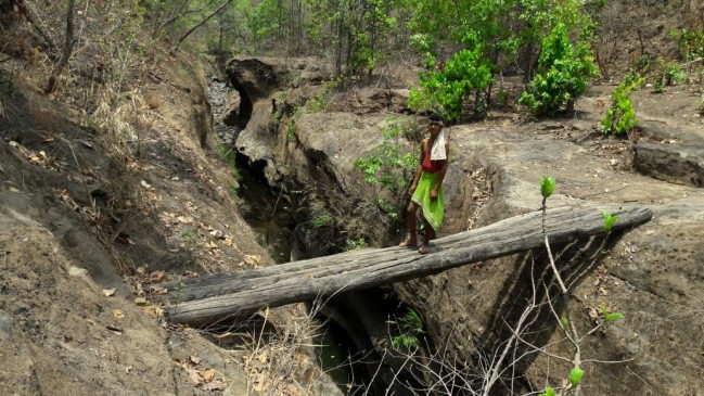 Local residents struggling to reach their destination in village tamia