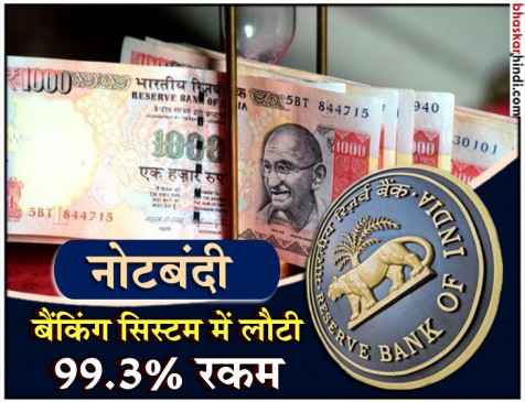 नोटबंदी : 99.3% पुरानी करंसी वापस आई, विपक्ष ने पूछा- फिर हासिल क्या हुआ ?