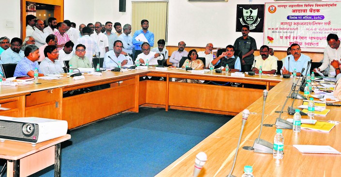 Central Minister Nitin Gadkari reviews the projects and developmental work