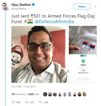 11 हजार करोड़ी Paytm मालिक ने दान किए 10 हजार, सोशल मीडिया पर ट्रोल 11 हजार करोड़ी Paytm मालिक ने दान किए 10 हजार, सोशल मीडिया पर ट्रोल