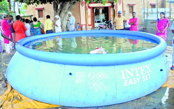 247 rubber tank will be installed for immersion of Ganesh idols