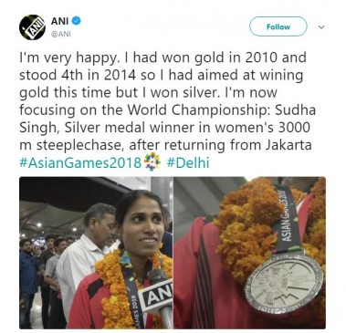 Asian Games 2018 : स्वदेश वापसी पर एथलीटों का आईजीआई एयरपोर्ट पर जोरदार स्वागत Asian Games 2018 : स्वदेश वापसी पर एथलीटों का आईजीआई एयरपोर्ट पर जोरदार स्वागत