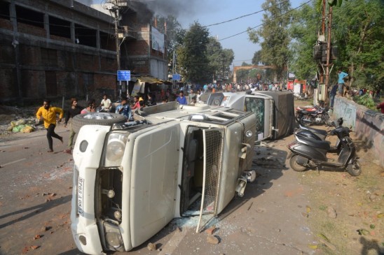 After heavy riot and police baton charge, Section 144 has been imposed in Gawarighat area