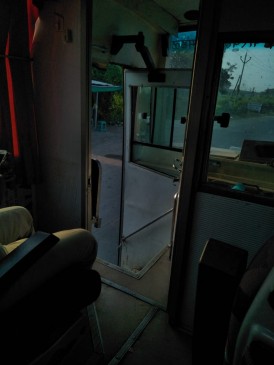 Due to the tyre blast, driver and conductor spend whole night in forest