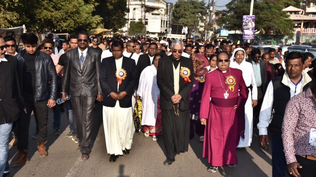 Christmas rally organized in Jabalpur city before the festival