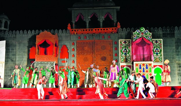 Sambhajis coronation looks like Deepawali festival on stage