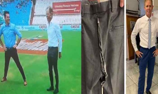 shaun pollock pant rips during pakistan south africa match