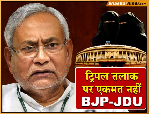 तीन तलाक पर JDU की राह BJP से अलग, वोटिंग में नहीं लेगी हिस्सा