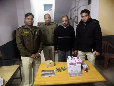 Police arrested a medical store owner for selling illegal drug