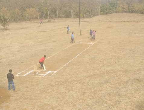 Youth of Rajna village area created the playground on their own