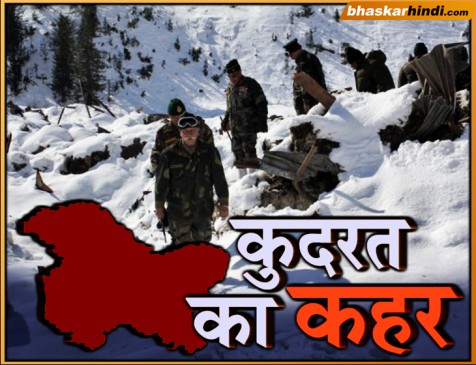 जम्मू-कश्मीर में हिमस्खलन, 6 पुलिसकर्मी लापता